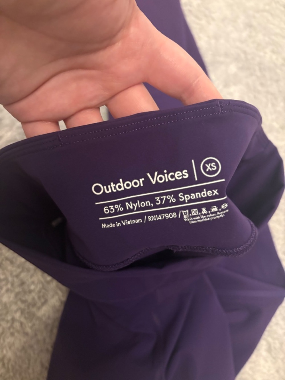 Purple Outdoor Voices Leggings Size XS - Picture 5 of 5